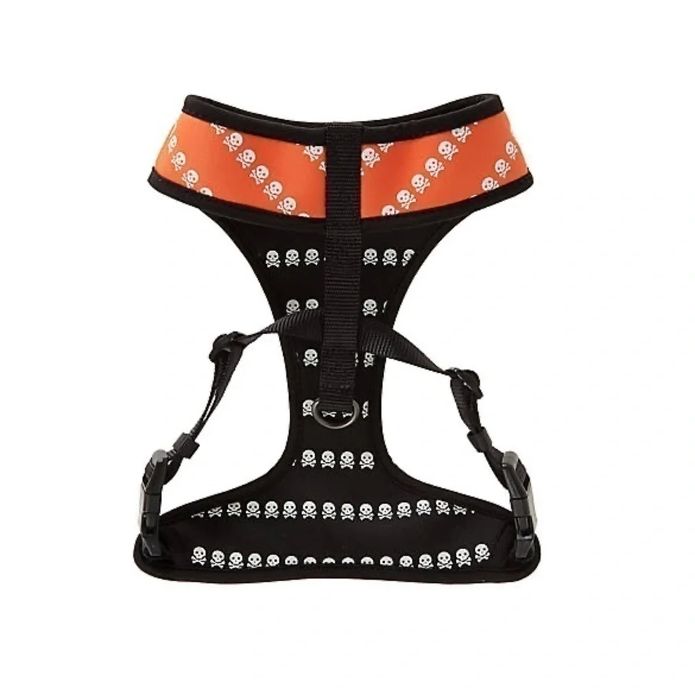 Thrills & Chills/ Halloween Glow In The Dark Reversible Comfort Skull Harness-L